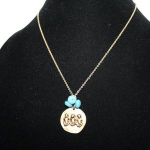 Vintagejelyfish Jewelry - Gold and turquoise NO EVIL necklace Vintagejelyfish Jewelry - Gold and turquoise NO EVIL necklace